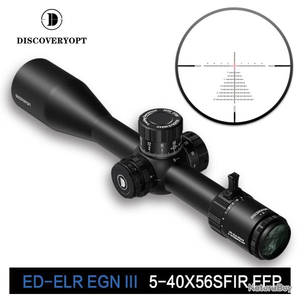 DISCOVERYOPT DISCOVERY LUNETTE ED-ELR GEN3 5-40X56SFIR FFP-MRAD 35MM EN STOCK!