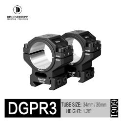 DISCOVERYOPT DISCOVERY DGPR3 COLLIERS ROBUSTE EN ALUMINIUM 6061 PICATINNY 30/34MM 1.26 POUCE  MEDIUM