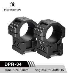 DISCOVERYOPT DISCOVERY DPR34 COLLIERS ROBUSTE AVEC PENTE 6061 PICATINNY 34MM 30/60/90MOA 1.35 POUCE