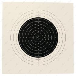 Cible cartonn&eacute;e COURT C50 MATCH 20x20 cm pour carabine &agrave; 50 m x 100