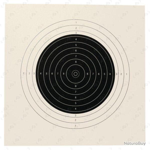 Cible cartonn�e COURT C50 MATCH 20x20 cm pour carabine � 50 m x 100