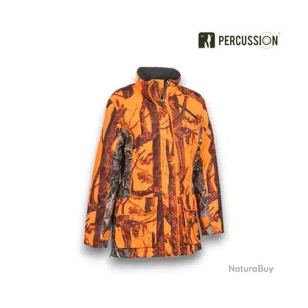 Veste de chasse femme  brocard ghostcamo blaze et black Percussion XL