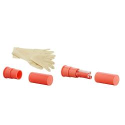 Cartouches factices &agrave; rubalise et gants latex - sachet de 2. Cartouches rubalise + gants