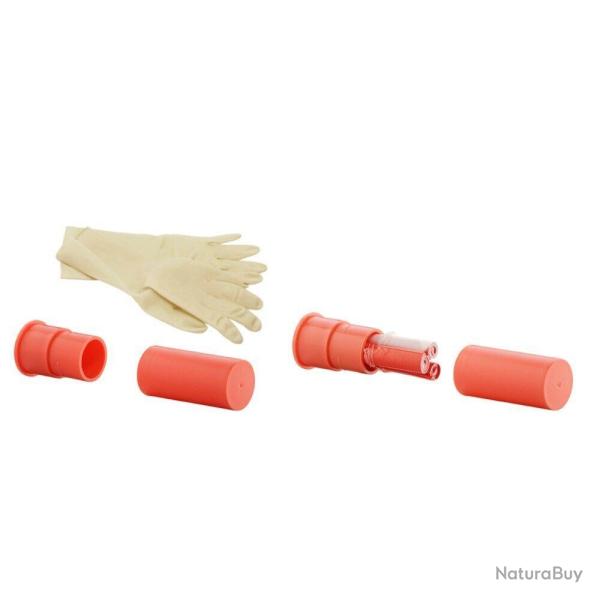 Cartouches factices � rubalise et gants latex - sachet de 2. Cartouches rubalise + gants