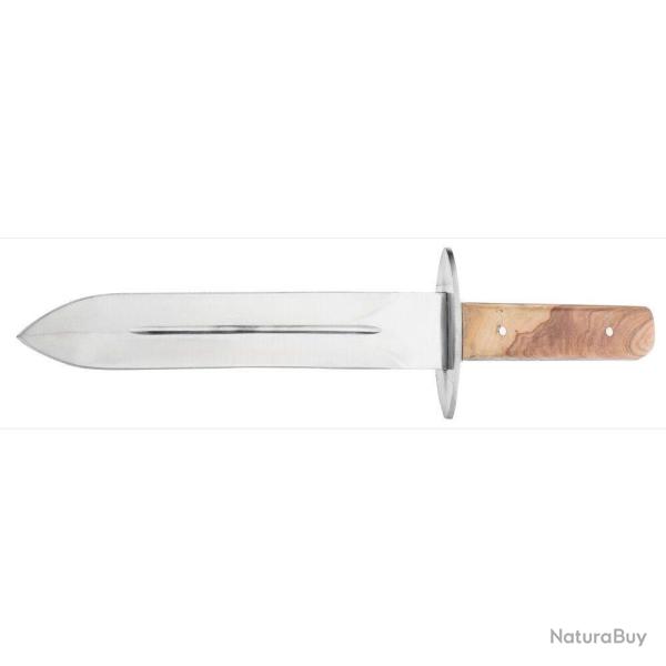 Dague de chasse avec manche en bois clair