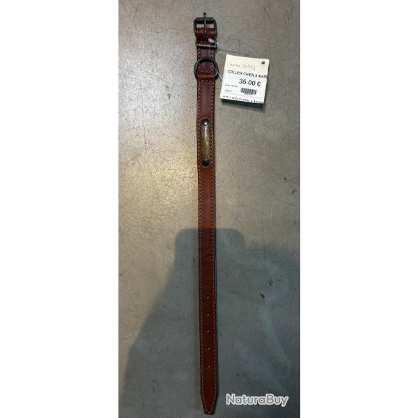 Alexandre Mareuil collier chien cuir 40cm