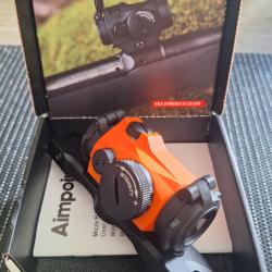Vends Aimpoint micro H2 Cerakote Orange avec montage pour Sauer 404.