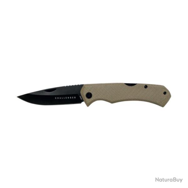 Couteau de Chasse Pliant FUZYON - Lame Acier 8 cm, Manche Ergonomique et Verrouillage S�curis�