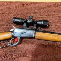 CARABINE A LEVIER SOUS GARDE ROSSI R92 CANON OCTOGONAL CALIBRE 44-40 + LUNETTE 3-9X32 - OCCASION