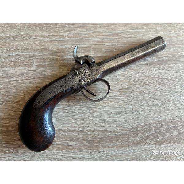 PISTOLET DE POCHE A PERCUSSION A COFFRE 04