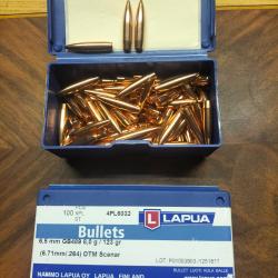 100 ogives lapua scenar 6.5mm 123 grains
