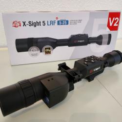 Lunette de vision nocture ATN X-SIGHT 5 LRF V2 grossissement 5- 25 X t&eacute;l&eacute;m&egrave;tre laser int&eacute;gr&eacute;