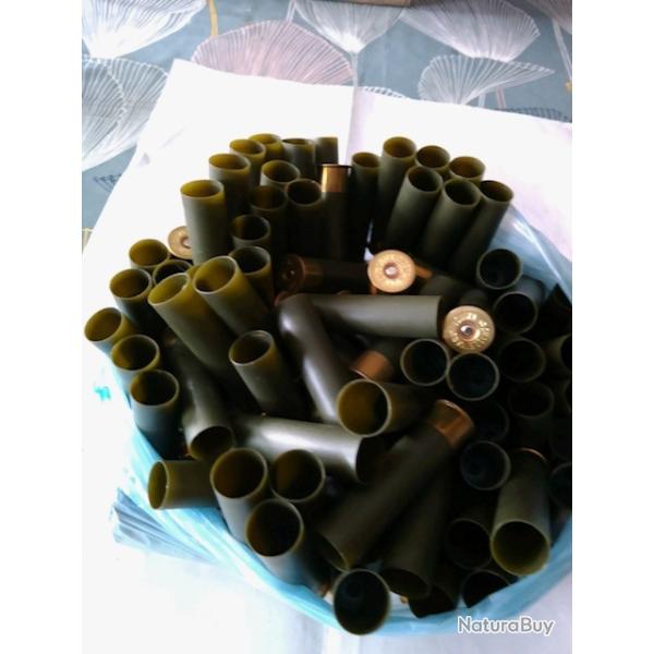 lot de 100 douilles cal 12 chambrees a 82mm