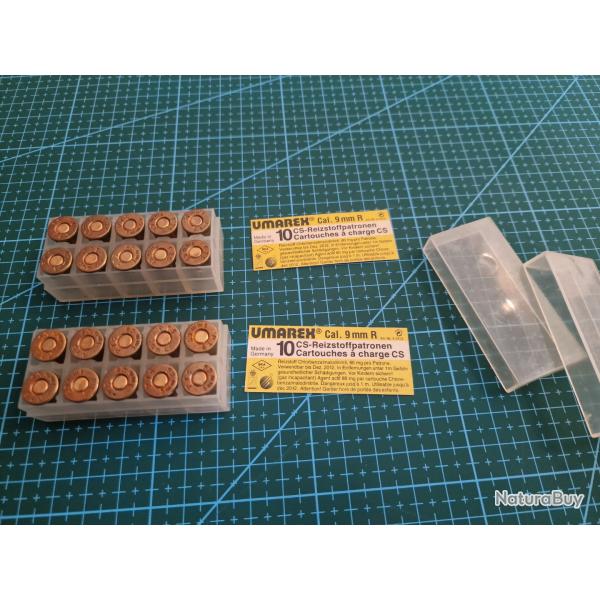 Munition � gaz Cs. Umarex Cal 9mm R pour revolver