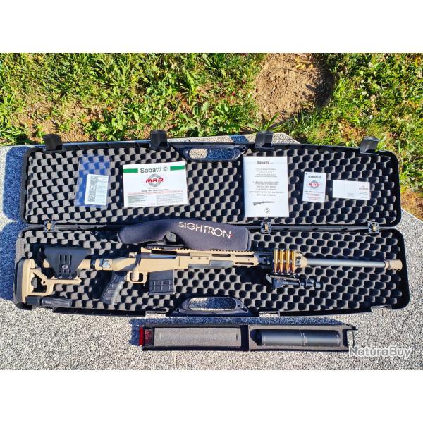Carabine SABATTI Tactical STR Cal.308 + Lunette 8-32x56 + r�ducteur de son + Bipied