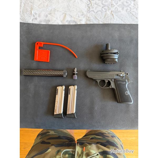 Walther PPK'S 22 Lr avec mod�rateur de son