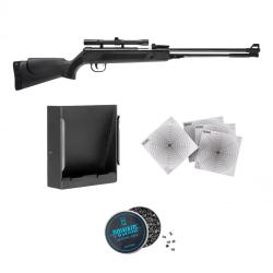 Pack carabine &agrave; plombs RazorGun Magnum 4,5mm + Lunette 4x20 + Accessoires