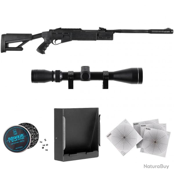 Pack carabine � plombs Hatsan AirTact + Lunette 3-9x40 + Accessoires 4.5 mm