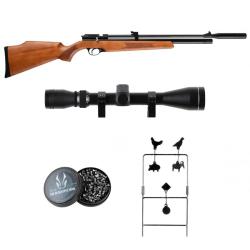 Pack carabine PCP RazorGun Aero 5,5mm + Lunette 3-9x40 + Accessoires