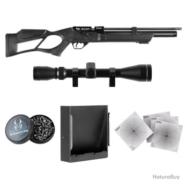 Pack carabine PCP Hatsan Flash + Lunette 3-9x40 + Accessoires 5,5 mm