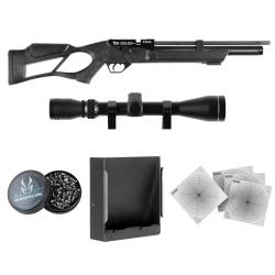 Pack carabine PCP Hatsan Flash + Lunette 3-9x40 + Accessoires 6,35 mm
