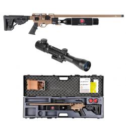 Pack carabine PCP Hatsan Factor FDE + Lunette 3-9x40 4,5 mm