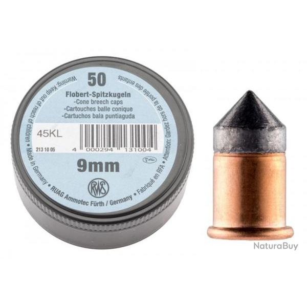 Bosquettes conique RWS 9mm flobert boite de 50