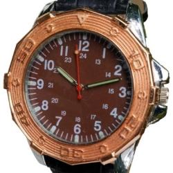 Montre Gemius Arm&eacute;e Militaire Style Tachym&egrave;tre Sport Bracelet cuir noir