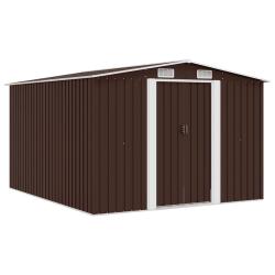 Abri de 257x298x178 cm M&eacute;tal Marron