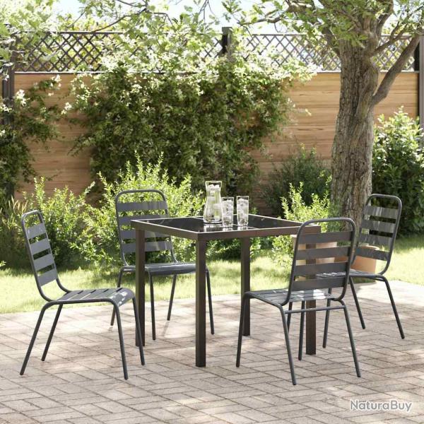 Ensemble de salle � manger pour 5 pcs Anthracite