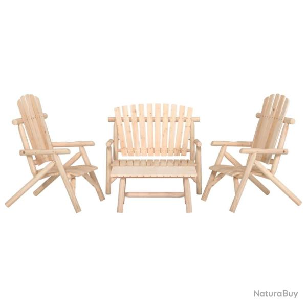 Ensemble de salon de 4 pcs bois massif d'�pic�a