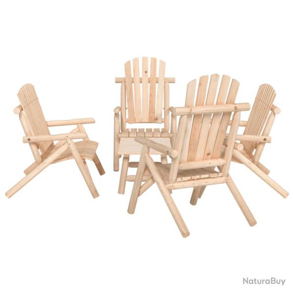 Ensemble de salon de 5 pcs bois massif d'�pic�a