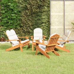 Ensemble de salon de Adirondack 5 pcs bois acacia solide