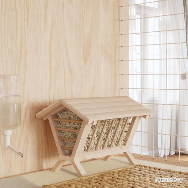 Mangeoire � foin pour lapins 44x33x33 cm bois massif de sapin