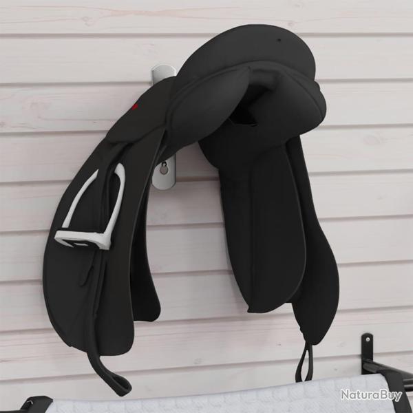 Porte-selle avec crochet de bride � un bras pliable noir fer