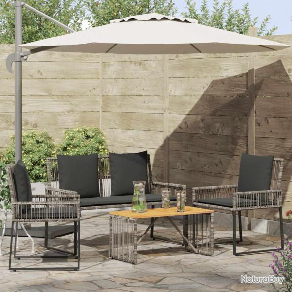 Ensemble de meubles d'ext�rieur 9 pcs Gris et Gris fonc�