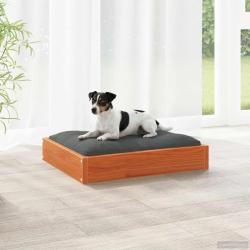 Lit pour Chien Cire marron 51,5 x 44 x 9 cm Bois de Pin Massif
