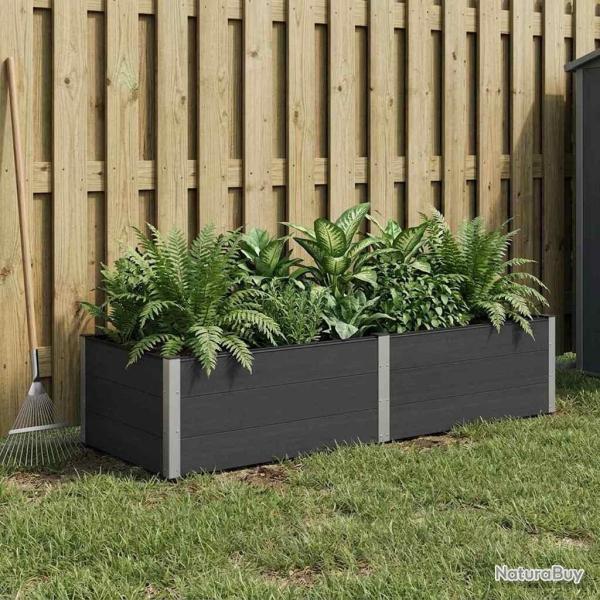 Jardini�re sur�lev�e Noir 250 x 100 x 54 cm