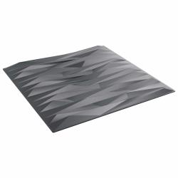 Panneaux muraux 12 pcs Gris pierre 50 x 50 cm Mousse XPS