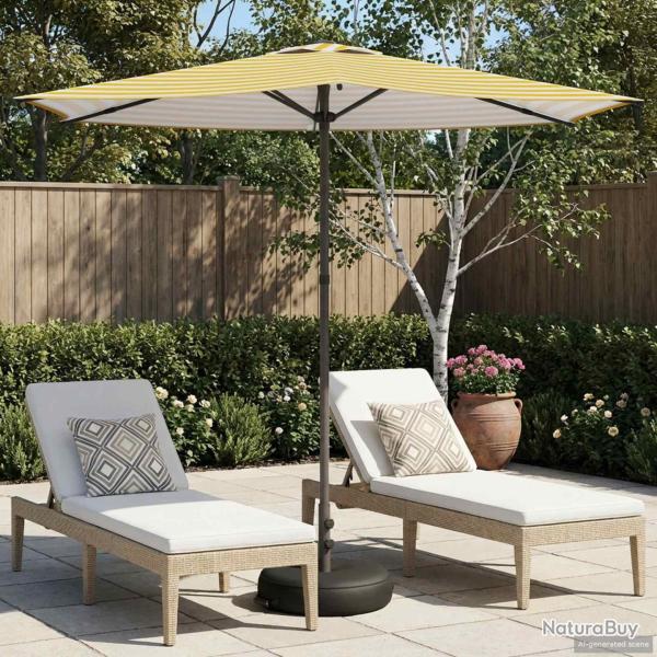 Parasol de jardin 270 x 270 cm Polyester Rectangulaire