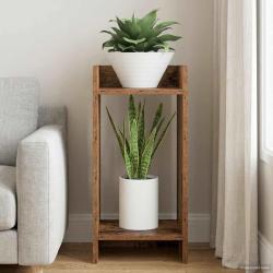 Support de Plante Bois ancien 30 x 30 x 60 cm Bois d'ing&eacute;nierie