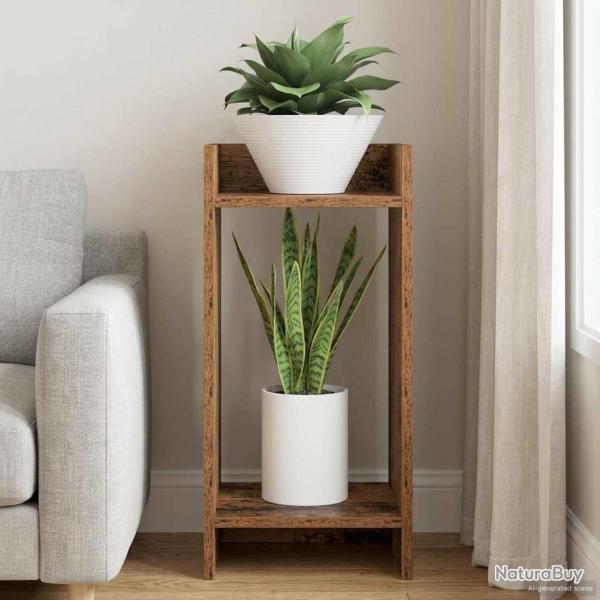 Support de Plante Bois ancien 30 x 30 x 60 cm Bois d'ing�nierie