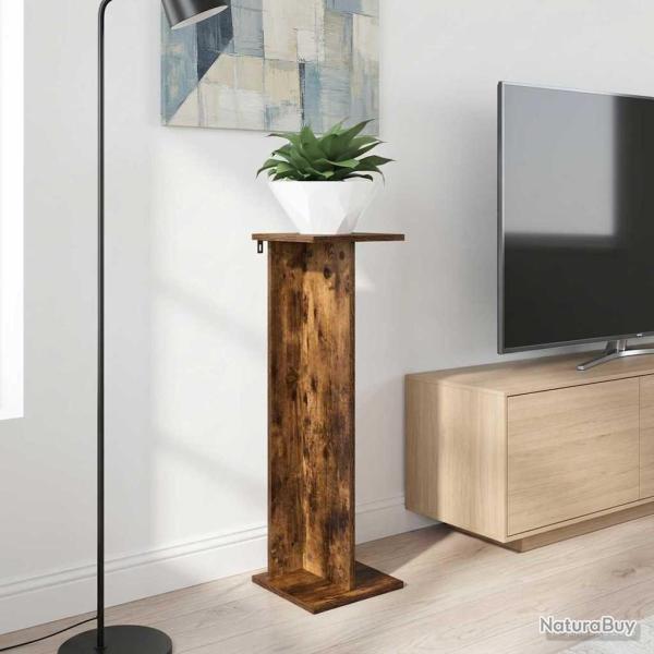 Support de Plante Ch�ne Fum� 25 x 25,5 x 80,5 cm