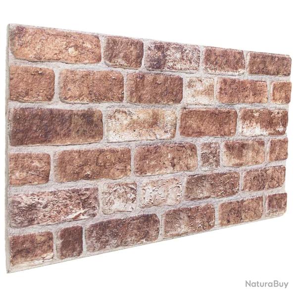 Panneaux muraux 10 pcs Marron 100 x 50 cm Mousse EPS