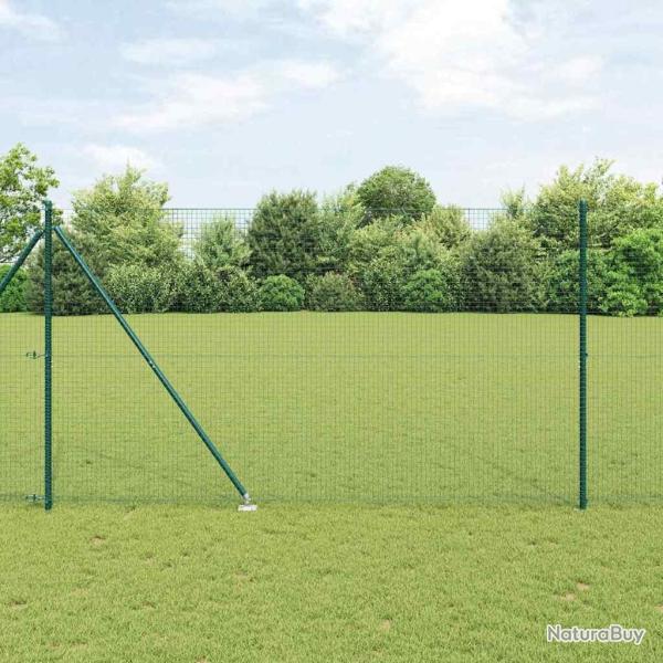 Cl�ture en fil soud� avec pointes 25 x 1,5 m Vert Maille