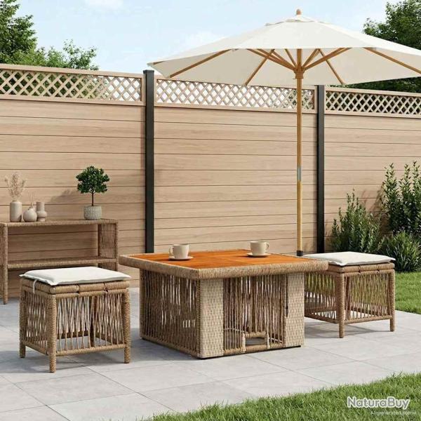 Ensemble de salle � manger pour jardin 3 pcs Beige et cr�me