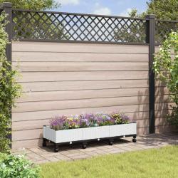 Jardini&egrave;re avec Roues Blanc 120 x 40 x 33 cm PP