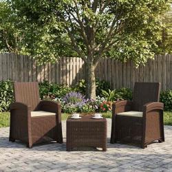 Chaise de jardin inclinable imitant le rotin 2 pcs PP
