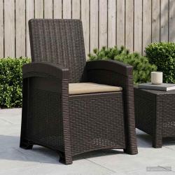 Chaise de jardin inclinable imitant le rotin PP