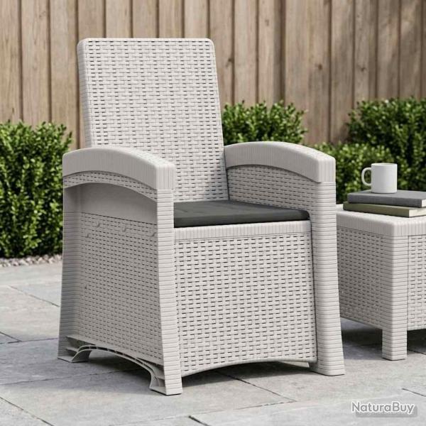 Chaise de jardin inclinable imitant le rotin PP
